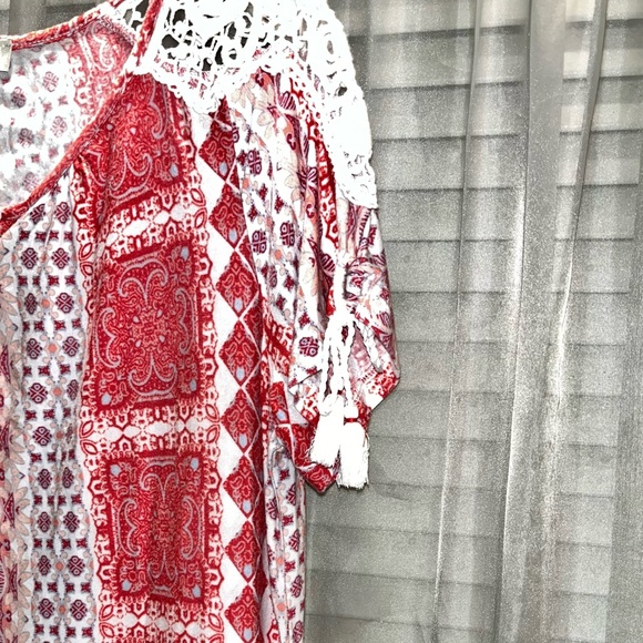 VINTAGE AMERICA BLUES Women’s Boho Top. Sz M. - Picture 3 of 4